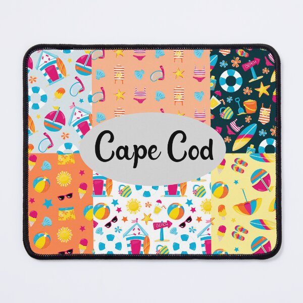 Item preview, Cape Cod Beach Patterns - Surf Board, Sailboat, Sunglasses, Starfish designed and sold by WigOutlet.