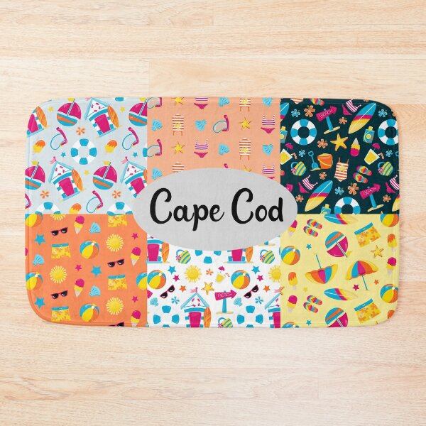 Item preview, Cape Cod Beach Patterns - Surf Board, Sailboat, Sunglasses, Starfish designed and sold by WigOutlet.