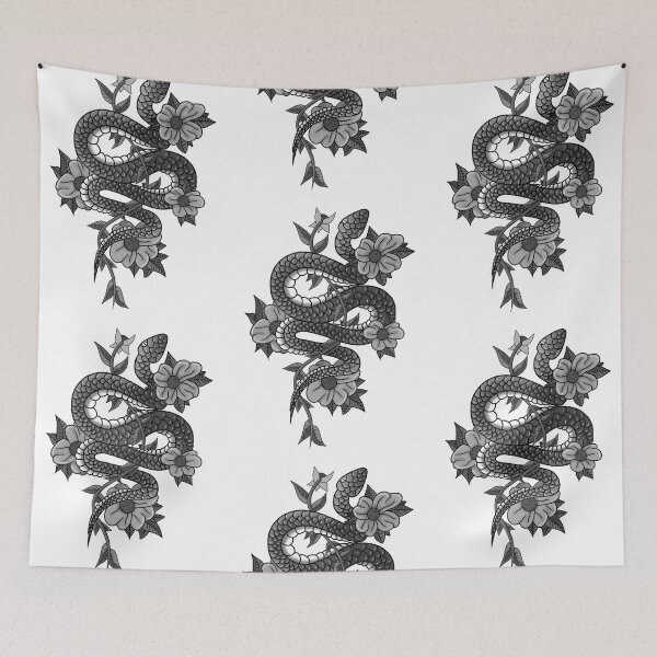 Item preview, Neo-Traditional Snake Design (B&W) designed and sold by EN Tattoos & Designs.