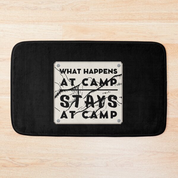 Item preview, What happens at camp stays at camp – funny camping quote  designed and sold by yococo.
