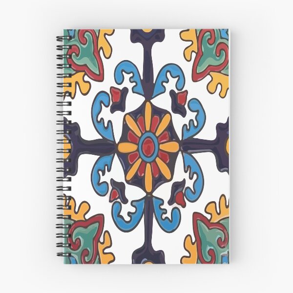 Item preview, Colorful mexican talavera tile abstract mandala geometric pattern designed and sold by T-Mex.
