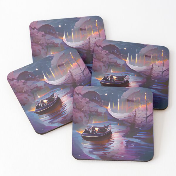 Item preview, Night Sailing Watercolor Art designed and sold by Holisticfox.