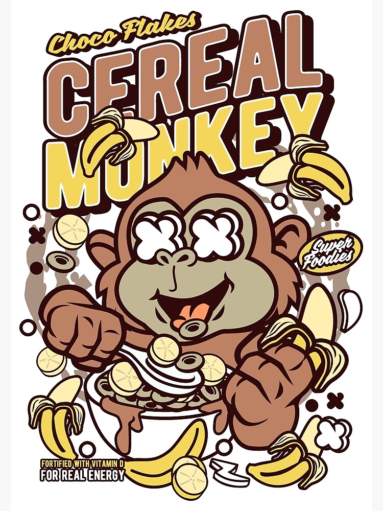 "cereal monkey" Poster for Sale by ItachiHisoka92 Redbubble