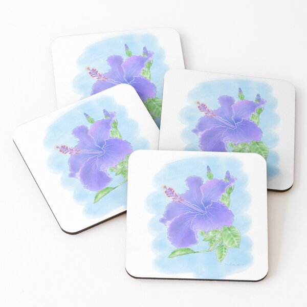 Item preview, Hibiscus Flower Purple designed and sold by Mina Sakatani.