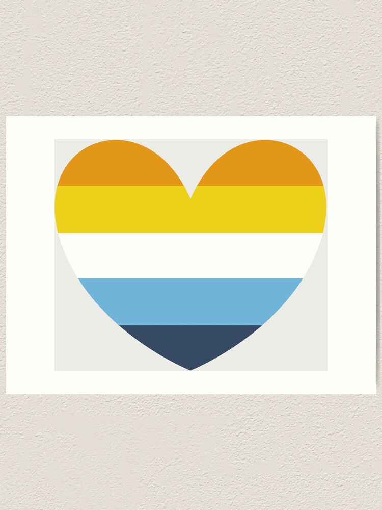 Aromantic Asexual Flag Heart Art Print By Snowymoonowl Redbubble