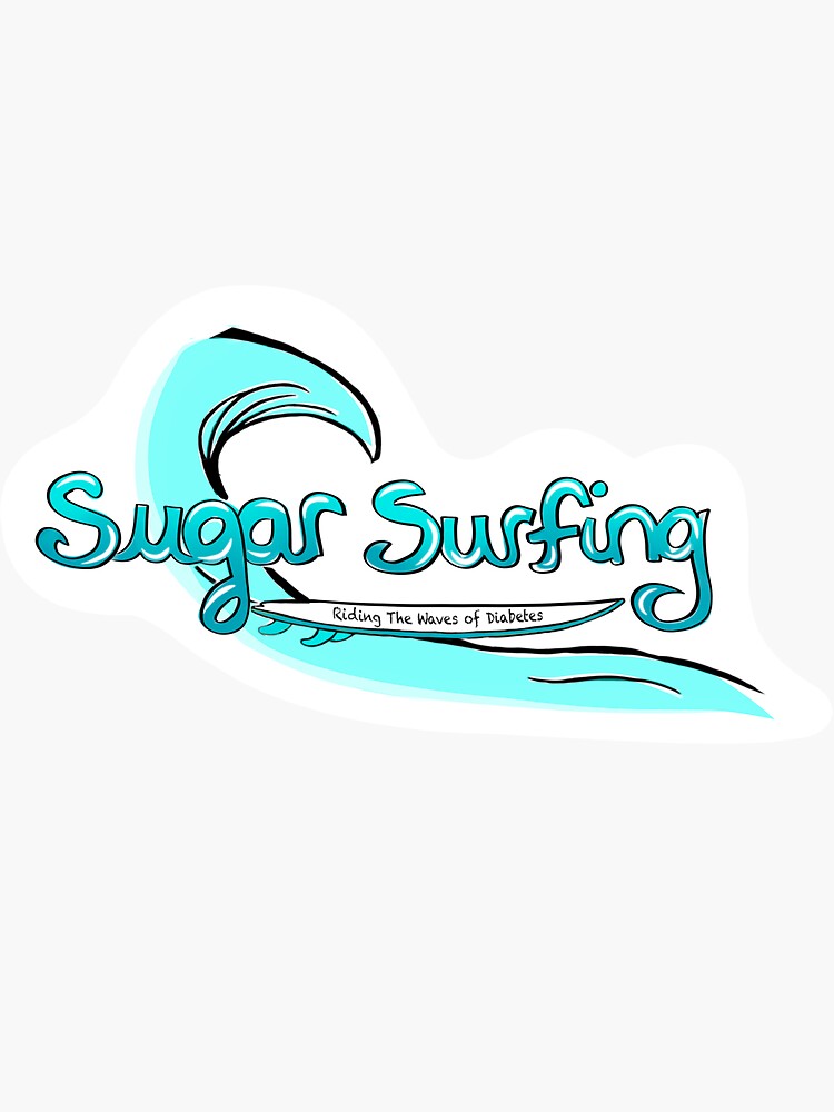 "Type 1 Diabetes ‘Sugar Surfing’" Sticker for Sale by SolPandas Redbubble