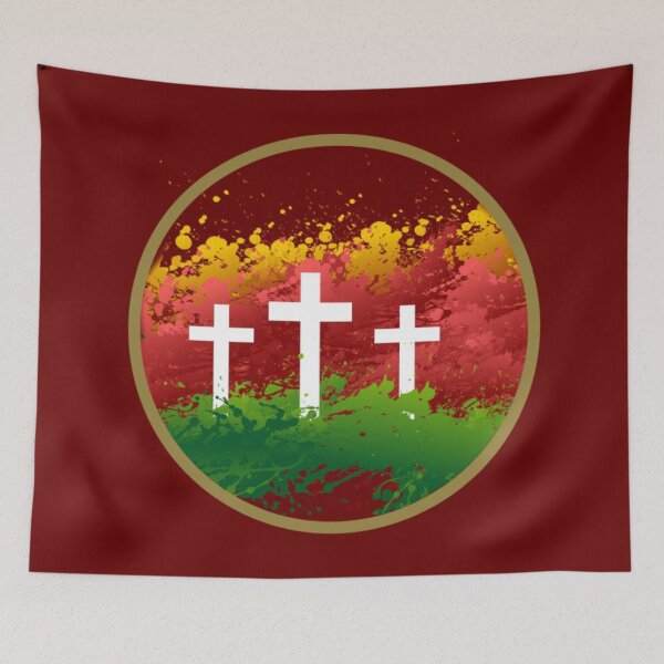 Item preview, Calvary with Crosses, Golgotha - Christian Design designed and sold by TheKingdomAttic.