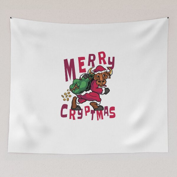 Item preview, christmas-bull-with-cryptocurrency-t-shirt-design designed and sold by JAMALSTORE92.