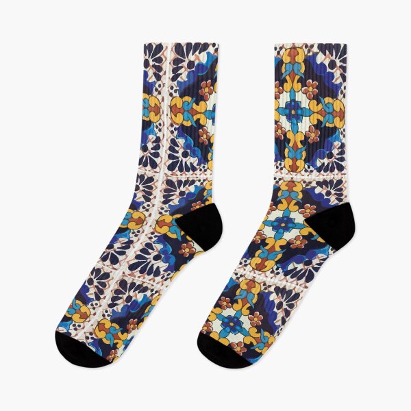 Item preview, Rustic authentic mexican talavera tile design glazed ceramic abstract pattern designed and sold by T-Mex.