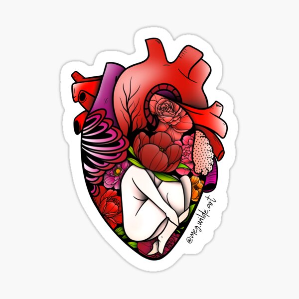 Anatomical Heart Tattoo Vector Images over 320