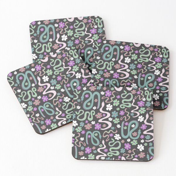 Item preview, Cute Snakes - Green Purple designed and sold by KBurnsArt.