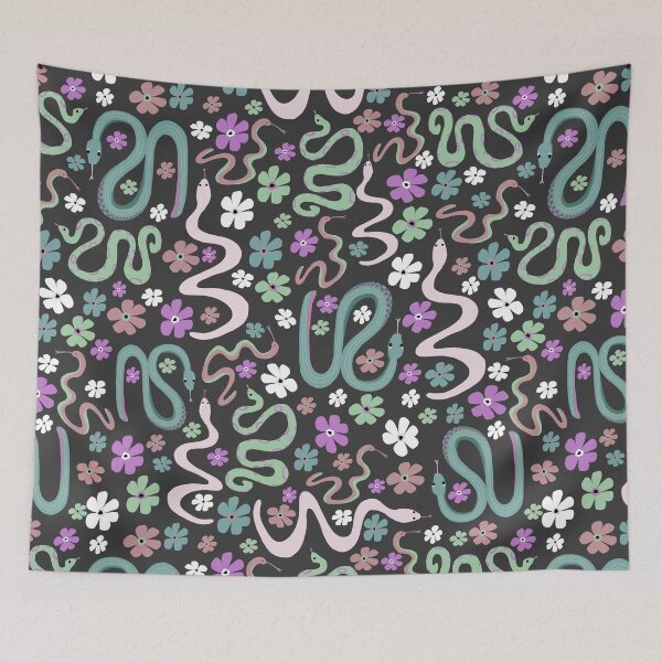 Item preview, Cute Snakes - Green Purple designed and sold by KBurnsArt.