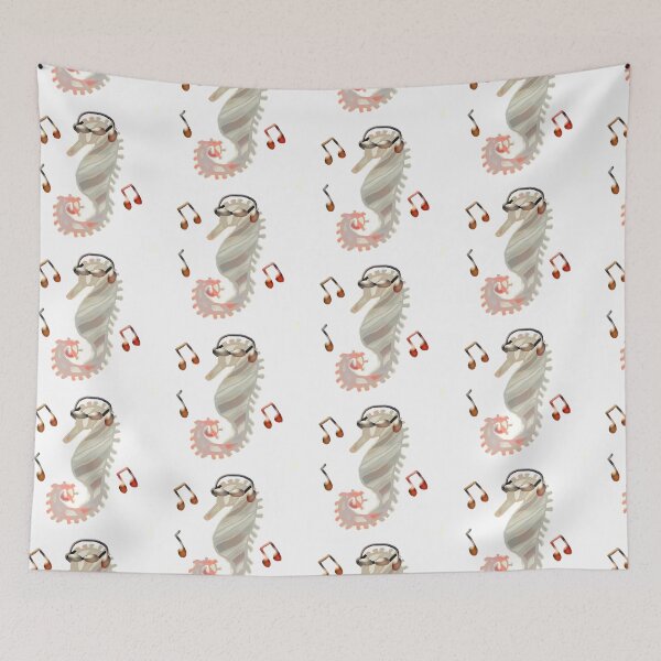 Item preview, Caballito de mar musical - rojo y gris designed and sold by fairytalearrrt.