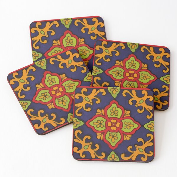 Item preview, Bouquet baroque traditional hand painted mexican tile designed and sold by T-Mex.