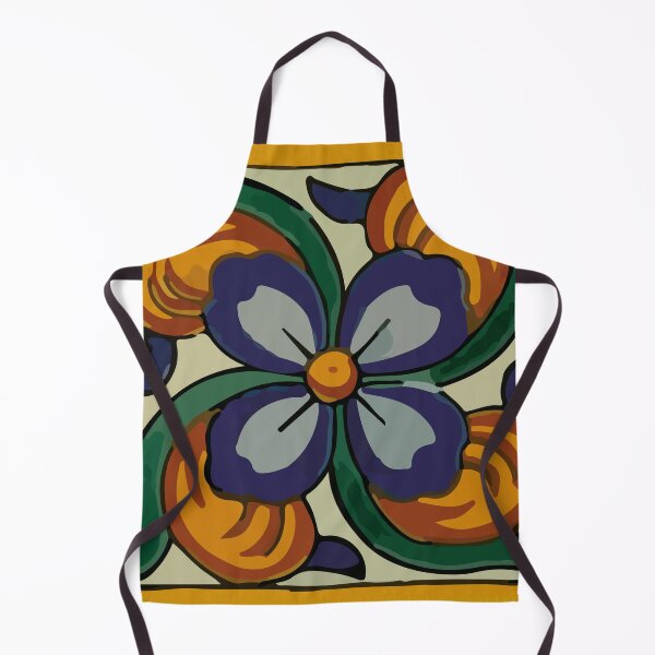 Item preview, Flower blue bouquet boho chic mexican tile designed and sold by T-Mex.