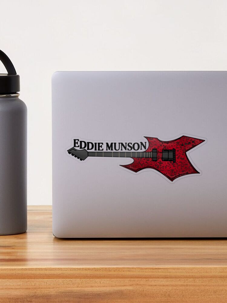 Eddie Munson, guitar and tattoos Sticker for Sale by FTS-art