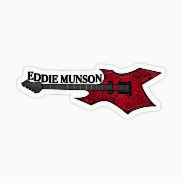 Eddie Munson, guitar and tattoos Sticker for Sale by FTS-art