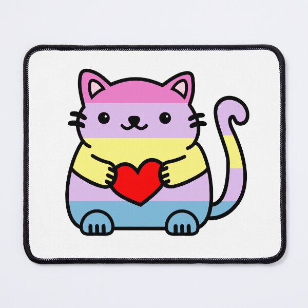 Item preview, Aporagender Pride Flag Kitty designed and sold by ilexdesigns.