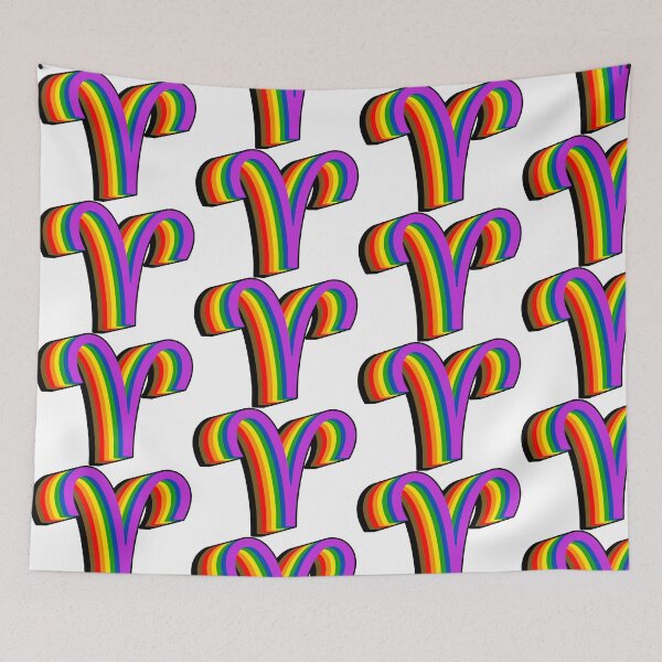Item preview, zodiac pride: aries (rainbow flag) designed and sold by vdoes.