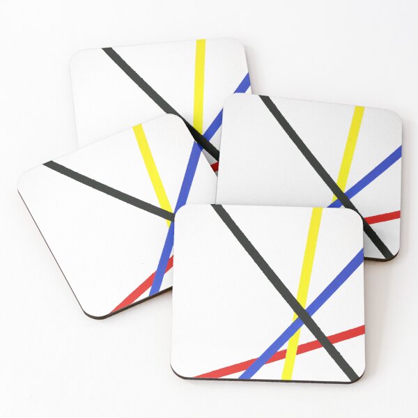 Item preview, Piet' Mondrian inspired Line Art | Red Yellow Blue designed and sold by Kitslam Art.