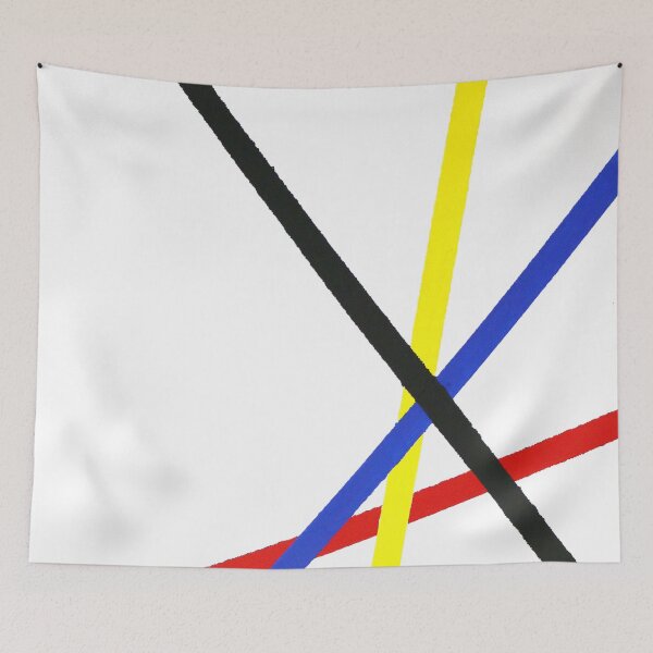Item preview, Piet' Mondrian inspired Line Art | Red Yellow Blue designed and sold by Kitslam Art.