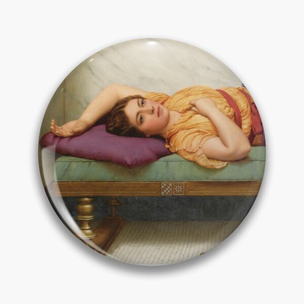 Item preview, The Day Dream  by jw Godward "Girl with a beautiful transparent Summer golden rose Dress" John William Godward  designed and sold by TeeARTHY.