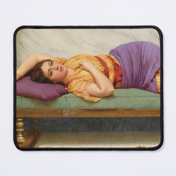 Item preview, The Day Dream  by jw Godward "Girl with a beautiful transparent Summer golden rose Dress" John William Godward  designed and sold by TeeARTHY.