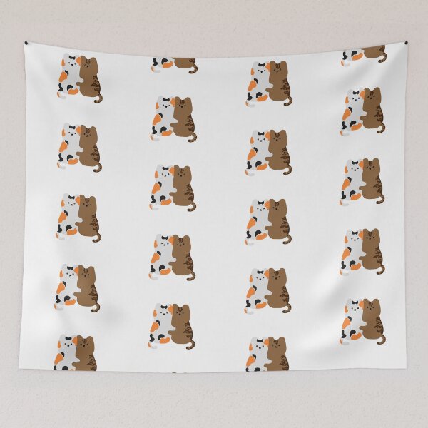 Aperçu de l'œuvre conception d'étreintes de chats calicot et tabby créée et vendue par Bianca Lino Wozniak.