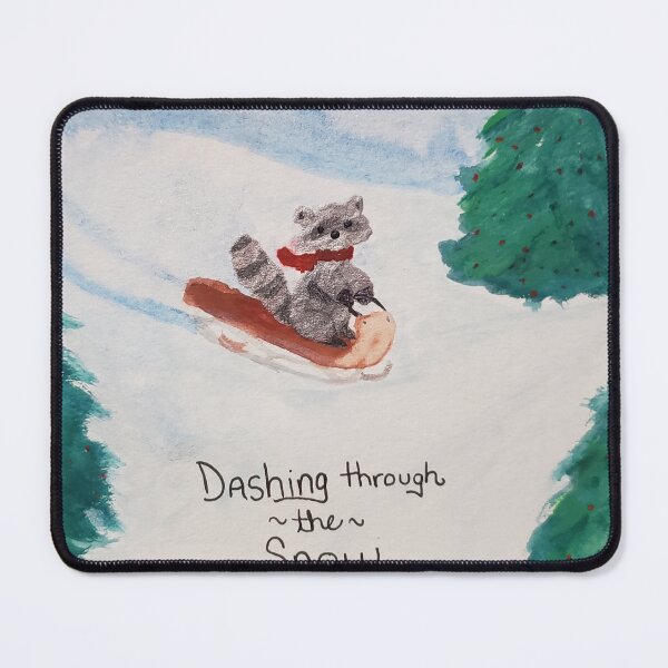 Item preview, Dashing Through The Snow - Raccoon designed and sold by JavaDraws.
