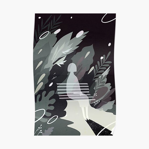 woman spirit between leaves Poster