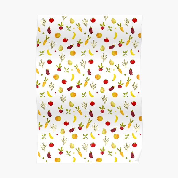 veggie seamless pattern Poster