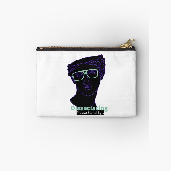 Item preview, Dissociating - Please Stand By... (Black) - Geek Statue, Greek Bust, Nerdy Glasses, Coping Mechanisms designed and sold by Quirkdom.