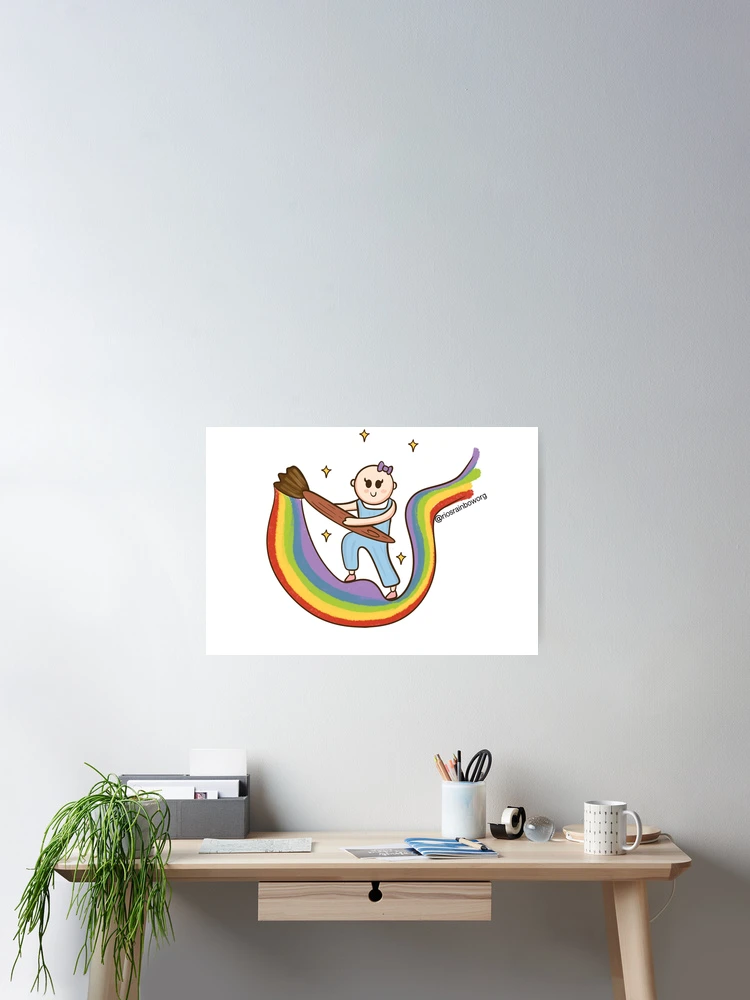 Thumbnail 2 of 3, Poster, Rainbow Painting Rio designed and sold by RiosRainbowOrg.