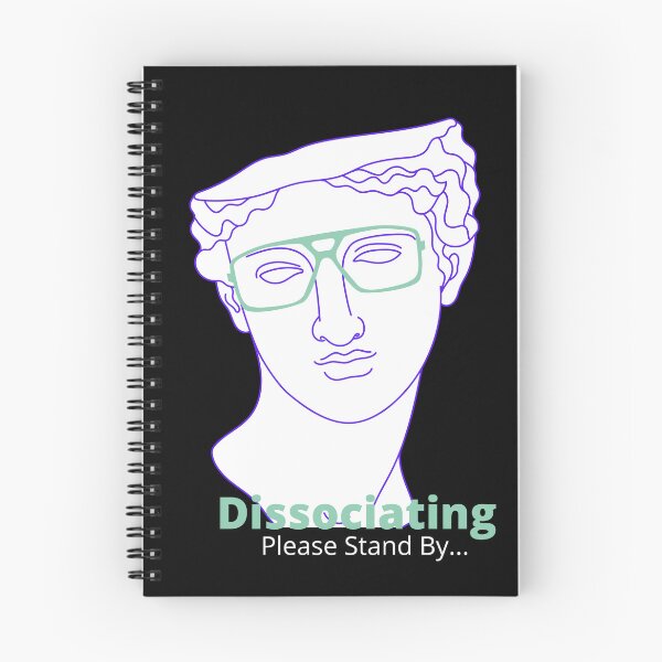 Item preview, Dissociating - Please Stand By... (White) - Geek Statue, Greek Bust, Nerdy Glasses, Coping Mechanisms designed and sold by Quirkdom.