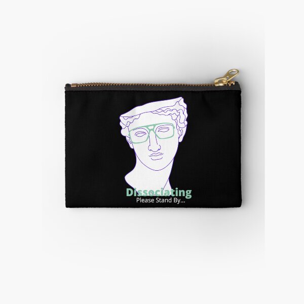 Item preview, Dissociating - Please Stand By... (White) - Geek Statue, Greek Bust, Nerdy Glasses, Coping Mechanisms designed and sold by Quirkdom.
