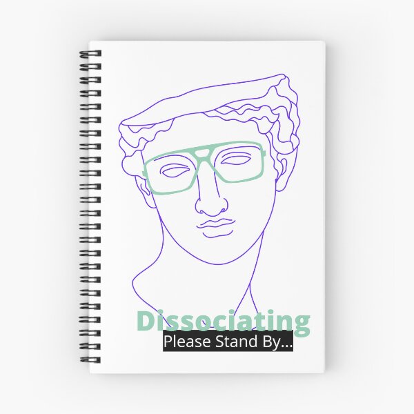 Item preview, Dissociating - Please Stand By... (Transparent) - Geek Statue, Greek Bust, Nerdy Glasses, Coping Mechanisms designed and sold by Quirkdom.