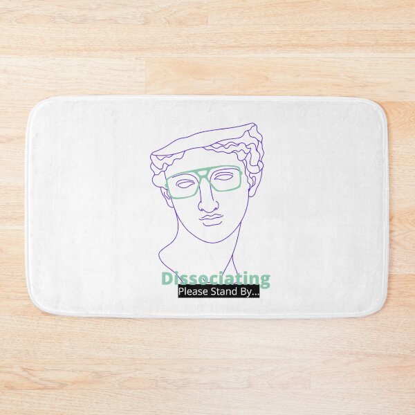 Item preview, Dissociating - Please Stand By... (Transparent) - Geek Statue, Greek Bust, Nerdy Glasses, Coping Mechanisms designed and sold by Quirkdom.