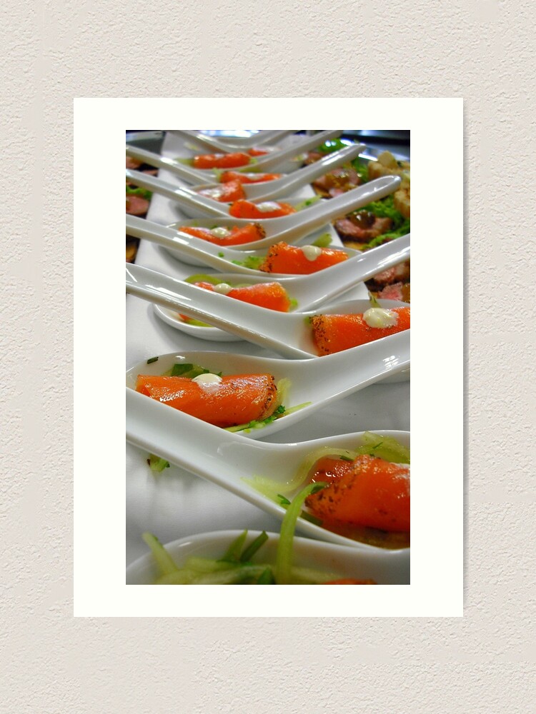 "Hors d'œuvre Smoked Salmon Christchurch NZ" Art Print by AndreaEL