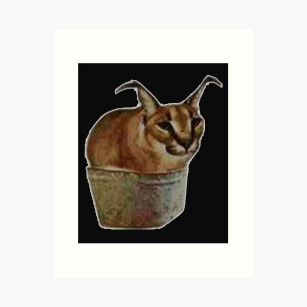 The Floppa Caracal Cat Tarot Card Funny Meme Art Print by Alexar