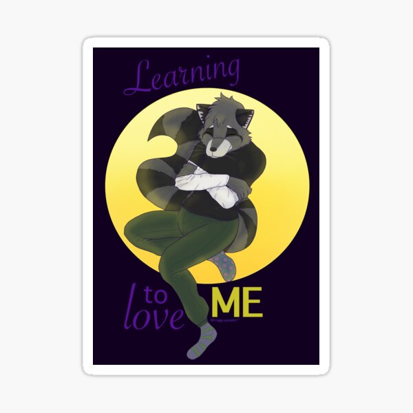 Learning to love me Sticker