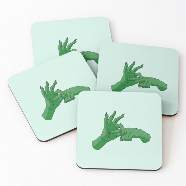 Item preview, Raw Dog Nails: Sex Hands / with background / green designed and sold by Lauren Paulus.