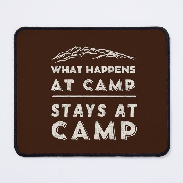Item preview, What happens at camp stays at camp – funny camping quote  designed and sold by yococo.