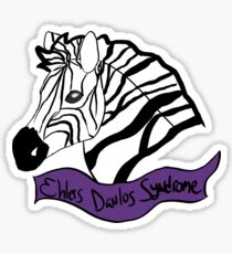 Ehlers Danlos Zebra Ribbon Sticker