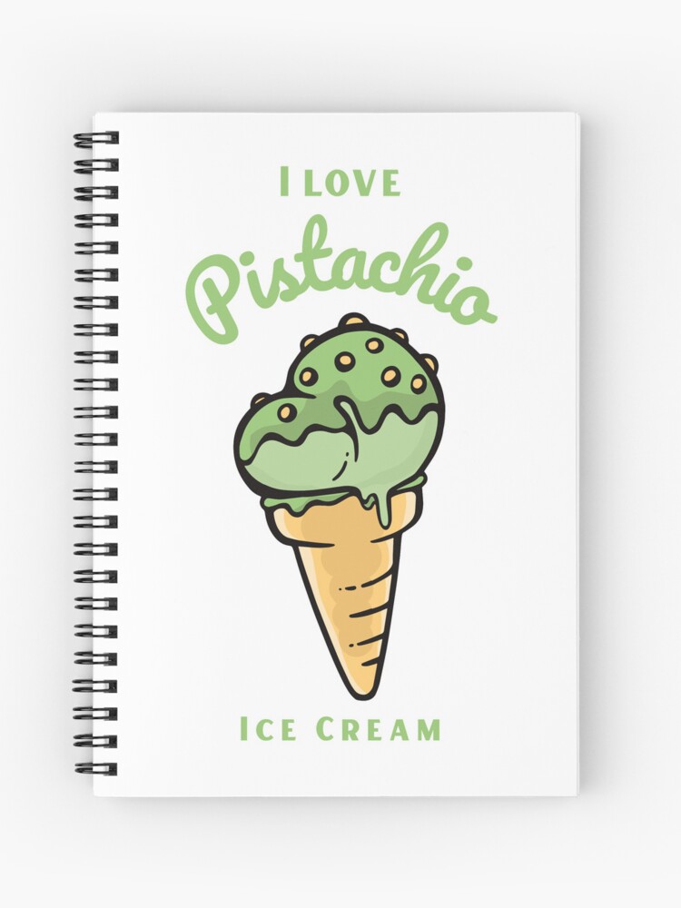 Cahier à spirale for Sale avec l'œuvre « J'aime la crème glacée