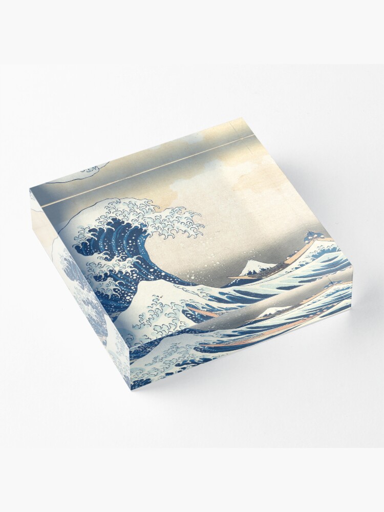 Alternate view of The great wave Acrylic Block