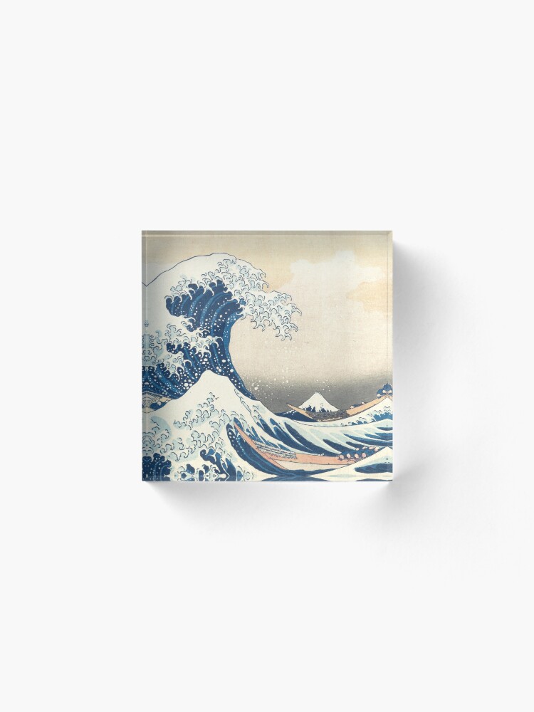 Alternate view of The great wave Acrylic Block