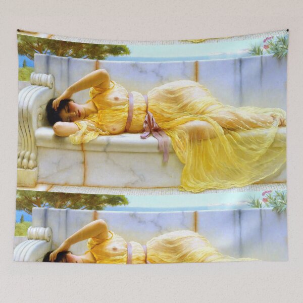 Item preview, Girl in Yellow Drapery , jw godward  "Girl with a beautiful transparent Summer Dress" John William Godward designed and sold by TeeARTHY.