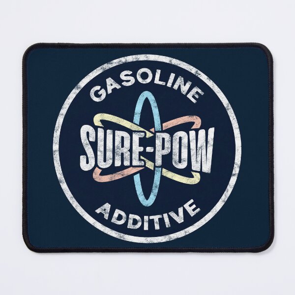 Item preview, Sure-Pow Gasoline Additive (Redesigned - Dark Blue Worn) designed and sold by Justin Ellis.