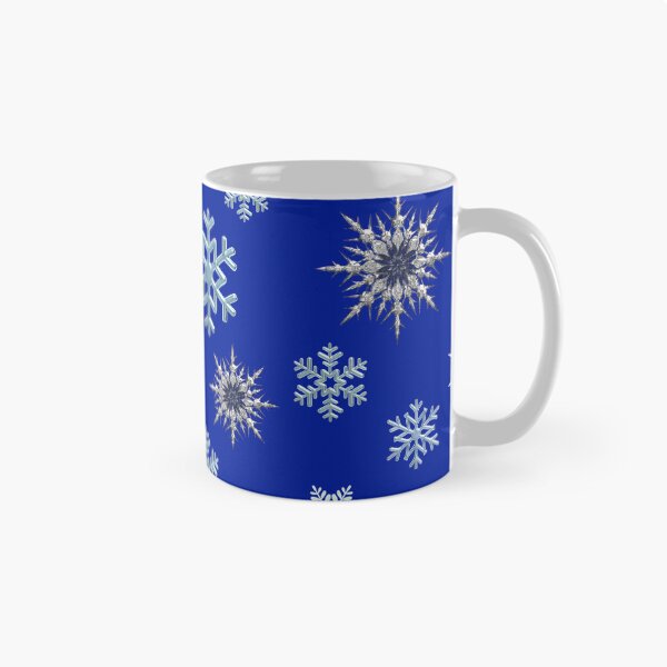 Item preview, Snowflakes on royal blue background, regular grid. designed and sold by imyournightmare.