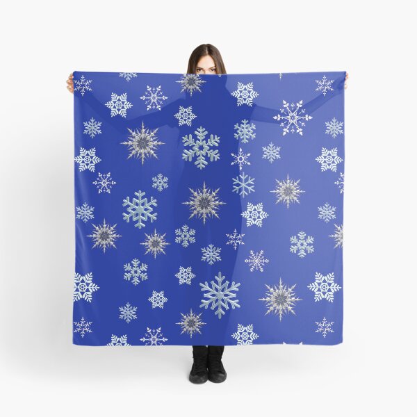 Item preview, Snowflakes on royal blue background, regular grid. designed and sold by imyournightmare.
